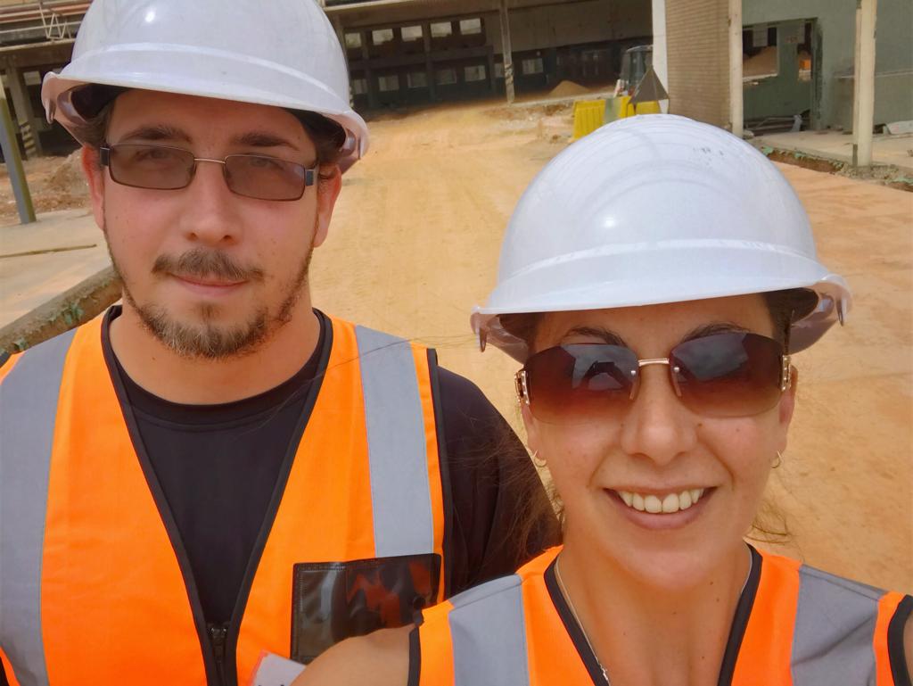 Construction employees on site.